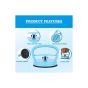 AllExtreme Car Dent Puller Paintless Damp Remover Rubber Vacuum Suction Cup Durable Handle Lifter for Glass Tiles Mirrors Screen (Blue)