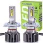 AllExtreme Hyperdrive H4 / H19 LED Headlight 200W Conversion Kit 22000LM Car Driving Headlamp Bulb 6000K Super Bright Beam Fog Light Chip Fog Light for SUVs Trucks Sedans