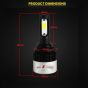 AllExtreme 72 Watt 9006 Car LED Headlight 9000LM Super Bright Beam 6500K S2 Led Chips Conversion Kit Car Bulb Driving Headlamp Fog Light for SUVs Trucks Sedans
