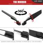 AllExtreme EXNPE09 Imported Original Wind Wing Rearview Stealt Fully-Faired Bikes R15 V4M, R15 V4, R15 V3 | Ninja 250 Adjustable (Black, Pack of 2, With Led Light)