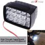 Allextreme EXNPE41 15 LED Fog Light 12V DC Headlamp Bar Wate Resistant for Off-Roading Scooty Motorcycle Car (Pack of 2 with On/Off Switch)