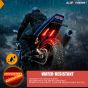 Allextreme EXNPE20 License Plate with Light Brake Stop Turn Signal Setup with 7 Multicolor Strips for Bikes & Motorcycles (Combo Pack Of 1 + 1 Helmet Light)