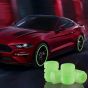 AllExtreme Fluorescent Tyre Valve Caps Illuminated Tire Cap Night Glow Luminous Wheel Covers Ideal for Cars and Bikes (Pack of 4, Green)