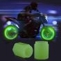 AllExtreme Fluorescent Tyre Valve Caps Illuminated Tire Cap Night Glow Luminous Wheel Covers Ideal for Cars and Bikes (Pack of 2, Green)