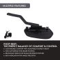 Allextreme EURO Motorcycle Footrest Short Angled Adjustable Heavy Duty Steel Foot Pegs with Additional Fittings Compatible with Ola Bikes & Scooters - Black