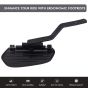 Allextreme EURO Motorcycle Footrest Short Angled Adjustable Heavy Duty Steel Foot Pegs with Additional Fittings Compatible with Ola Bikes & Scooters - Black