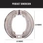 Allextreme Euro Brake Shoe Bike Accessory Reliable Stopping Power Smooth Operation Enhanced Safety Durable Materials Compatible with Drum Brake Systems Improved Safety For Automobiles (Big)