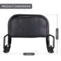 Allextreme EURO Detachable Passenger Backrest Rear Pad Adjustable Sissy Bar Cushion Corrosion Resistant Cushion Pad Seat Compatible with Ola - Black