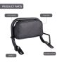 Allextreme EURO Detachable Passenger Backrest Rear Pad Adjustable Sissy Bar Cushion Corrosion Resistant Cushion Pad Seat Compatible with Ola - Black