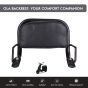 Allextreme EURO Detachable Passenger Backrest Rear Pad Adjustable Sissy Bar Cushion Corrosion Resistant Cushion Pad Seat Compatible with Ola - Black