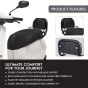 Allextreme EURO Detachable Passenger Backrest Rear Pad Adjustable Sissy Bar Cushion Corrosion Resistant Cushion Pad Seat Compatible with Ola - Black