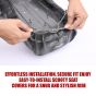 Allextreme Euro Seat Cover Comfortable Fitting PU Leather Adjustable with Black Thread Waterproof Scooty Seat Compatible with I Qube (Black)