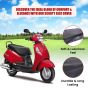 Allextreme Euro Seat Cover Comfortable Fitting PU Leather Adjustable with Black Thread Waterproof Scooty Seat Compatible with I Qube (Black)