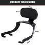 AllExtreme Euro J15 Backrest for Bike Back Comfortable Cushion Support Pillion Heavy Duty Black Bar Compatible With Jawa (Black)