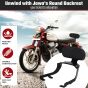 AllExtreme Euro J15 Backrest for Bike Back Comfortable Cushion Support Pillion Heavy Duty Black Bar Compatible With Jawa (Black)