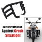 AllExtreme Stainless Steel Leg Guard with Wrapped Rope Heavy Duty Front Bike Safety Crash Bar Compatible with Reborn & Meteor - Black