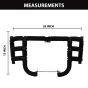 AllExtreme Stainless Steel Leg Guard with Wrapped Rope Heavy Duty Front Bike Safety Crash Bar Compatible with Reborn & Meteor - Black