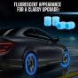 AllExtreme Fluorescent Tyre Valve Caps Illuminated Tire Cap Night Glow Luminous Wheel Covers Ideal for Cars and Bikes (Pack of 4, Blue)
