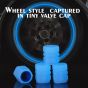 AllExtreme Fluorescent Tyre Valve Caps Illuminated Tire Cap Night Glow Luminous Wheel Covers Ideal for Cars and Bikes (Pack of 2, Blue)