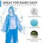 Allextreme Poncho Raincoat with Hood Barsaati Water Resistant Rain Protection Rainsuit for Men & Women Rainwear for Outdoor Activities Traveling Camping (Blue, Pack of 1)