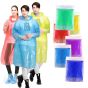 Allextreme Poncho Raincoat with Hood Reusable Water Resistant Barsaati Rainsuit Unisex for Hiking Camping (Random, Pack of 6)