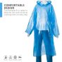 Allextreme Poncho Raincoat with Hood Reusable Water Resistant Barsaati Rainsuit Unisex for Hiking Camping (Random, Pack of 6)
