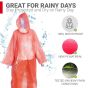 Allextreme Poncho Raincoat with Hood Reusable Water Resistant Barsaati Rainsuit Unisex for Hiking Camping (Random, Pack of 6)