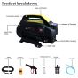 AllExtreme X-030723 High Pressure Car Washer 2200W Pump 220 Bar 12L/min Flow Rate Commercial Cleaning Machine for Cars Bikes Washing