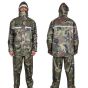 AllExtreme Two-Piece Rain Suit with Transparent Face Shield Detachable Hood Two Pockets Men Water Resistant Rain Jacket with Carry Pouch (M)