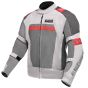 Allextreme BAZOOKA Bike Riding Jacket Mesh Fabric Racer Motorcycle with Back Elbows Shoulders Protection and All Season Night Visibility Sticker for Men (M, Grey/Red)