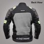Allextreme BAZOOKA Bike Riding Jacket Back Elbows Shoulders Protection Mesh Fabric Rider Protector with All Season Night Visibility Sticker (L, Black/Neon Green)