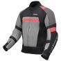 Allextreme BAZOOKA Bike Riding Jacket Back Elbows Shoulders HDEVA Protection Mesh Fabric Motorcycle Rider Gear Protector with All Season Night Visibility Sticker (Black/Red, L)
