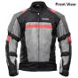 Allextreme BAZOOKA Bike Riding Jacket Back Elbows Shoulders HDEVA Protection Mesh Fabric Motorcycle Rider Gear Protector with All Season Night Visibility Sticker (Black/Red, L)