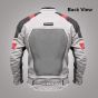 Allextreme BAZOOKA Bike Riding Jacket Armour Back Elbow Shoulder Protection Motorcycle Gear Protector with Night Visibility Sticker for Bikers (2XL, Grey/Red)