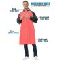Allextreme EVA Poncho Raincoat Transparent Hooded Water Resistant Rain Jacket with Sleeves for Women Men Camping Rainy Season Travel