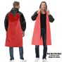 Allextreme EVA Poncho Raincoat Transparent Hooded Water Resistant Rain Jacket with Sleeves for Women Men Camping Rainy Season Travel