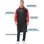 Allextreme EVA Poncho Raincoat Transparent Hooded Water Resistant Rain Jacket with Sleeves for Women Men Camping Rainy Season Travel (MK013-05)