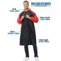Allextreme EVA Poncho Raincoat Transparent Hooded Water Resistant Rain Jacket with Sleeves for Women Men Camping Rainy Season Travel (MK013-05)