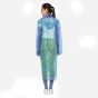 AllExtreme PVC Raincoat Transparent Hooded Water Resistant Rain Jacket with Sleeves for Women Men Camping Rainy Season Travel - Blue