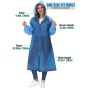 Allextreme EVA Poncho Raincoat Transparent Hooded Water Resistant Rain Jacket with Sleeves for Women Men Camping Rainy Season Travel