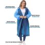 Allextreme EVA Poncho Raincoat Transparent Hooded Water Resistant Rain Jacket with Sleeves for Women Men Camping Rainy Season Travel