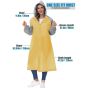 Allextreme EVA Poncho Raincoat Transparent Hooded Water Resistant Rain Jacket with Sleeves for Women Men Camping Rainy Season Travel (MK013-03)