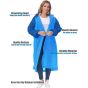 Allextreme EVA Poncho Raincoat Transparent Hooded Water Resistant Rain Jacket with Sleeves for Women Men Camping Rainy Season Travel (MK013-01)