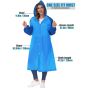 Allextreme EVA Poncho Raincoat Transparent Hooded Water Resistant Rain Jacket with Sleeves for Women Men Camping Rainy Season Travel (MK013-01)