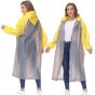 Allextreme EVA Poncho Raincoat Transparent Hooded Water Resistant Rain Jacket with Sleeves for Women Men Camping Rainy Season Travel (MK013-04)
