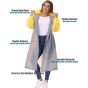 Allextreme EVA Poncho Raincoat Transparent Hooded Water Resistant Rain Jacket with Sleeves for Women Men Camping Rainy Season Travel (MK013-04)