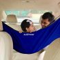 AllExtreme Car Cradle Hammock for 0 to 3 Year Baby Portable Travel Cloth Jhula with Adjustable Belt Hangers and Carry Bag (Blue)