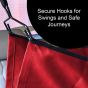 AllExtreme Car Cradle Hammock for 0 to 3 Year Baby Portable Travel Cloth Jhula with Adjustable Belt Hangers and Carry Bag (Red)
