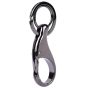 Allextreme ZB-8792 Belt Hook Locking Keychain Heavy Duty Keyring with 2 rings for Car Bike (Pack of 1, Black)