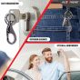 Allextreme ZB-8792 Belt Hook Locking Keychain Heavy Duty Keyring with 2 rings for Car Bike (Pack of 1, Black)